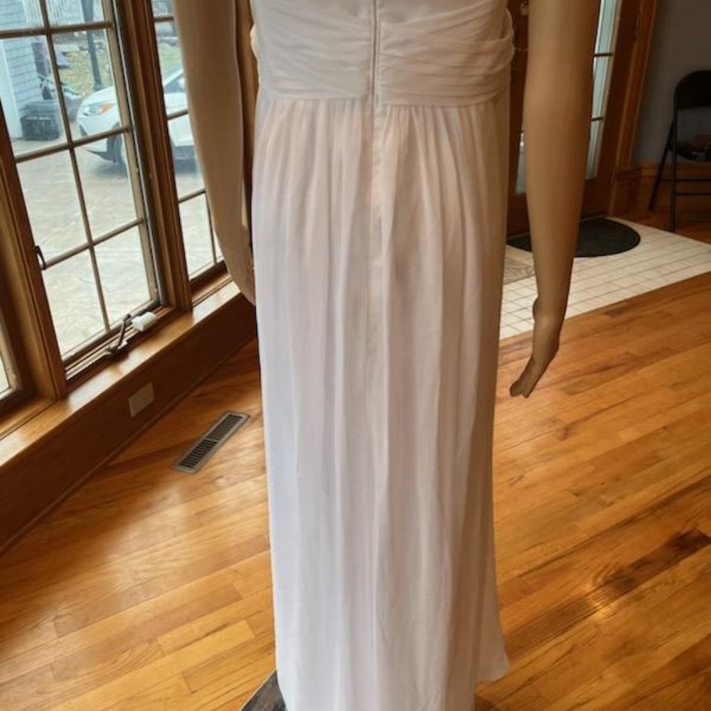 * Davids Db Studio Wh Chiffon Floor Strapless Bri… - image 8